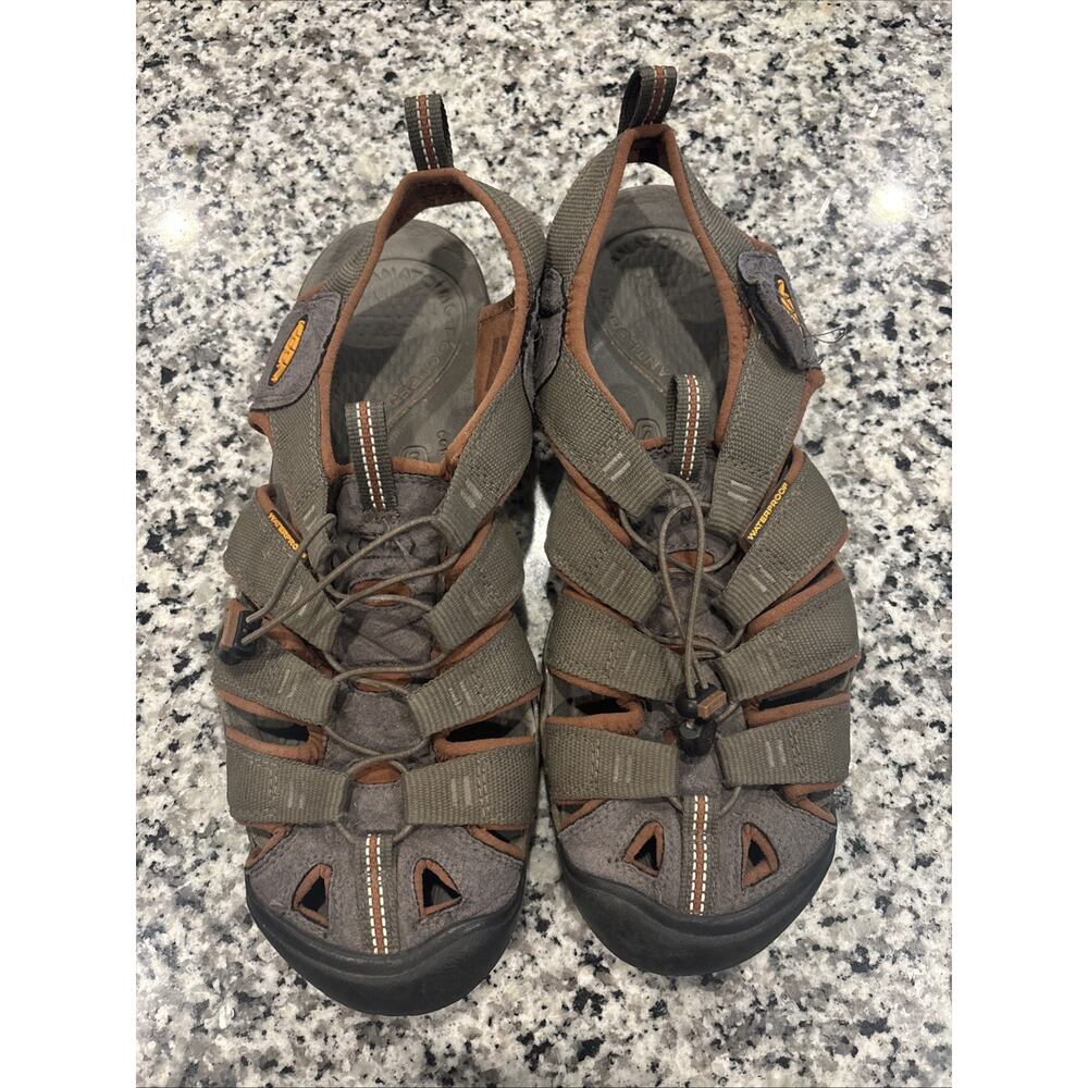 Keen CNX Shoes Womens 9.5 Gray Lime Lightweight Trail Hiking Lace Up 1008712
